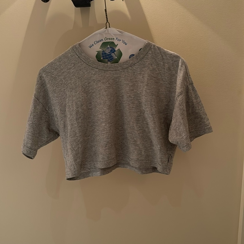 TNA heather gray crop top size xxs
